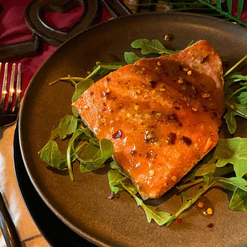 Grilled Cedar Planked Salmon with Maple Dijon Glaze JOZmahal