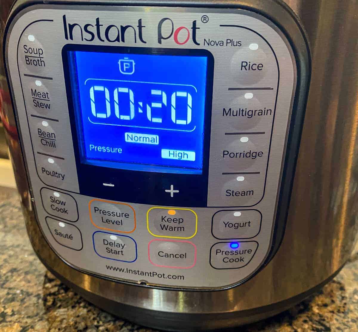 Sinigang Pork Instant Pot Setting at 20 minutes Pressure Cook