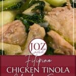 Chicken Tinola soup for Pinterest.