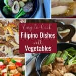 Filipino dishes with vegetables.