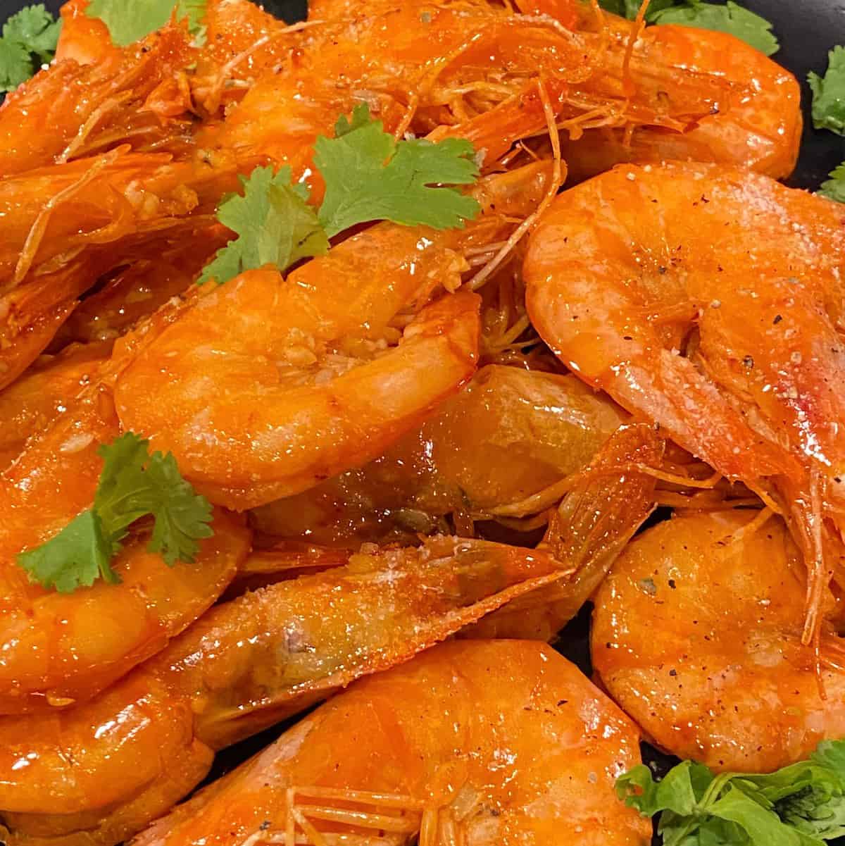 Garlic butter shrimp.