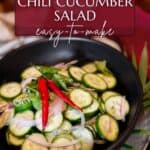 Chili cucumber salad for Pinterest.