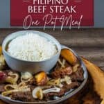 Filipino Beef Steak Recipe for Pinterest.