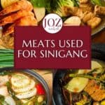 Meats used for sinigang for Pinterest.