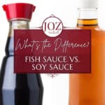 Fish sauce vs soy sauce for Pinterest.