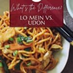 Lo Mein vs Udon for Pinterest.