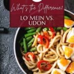 Lo Mein vs Udon for Pinterest.